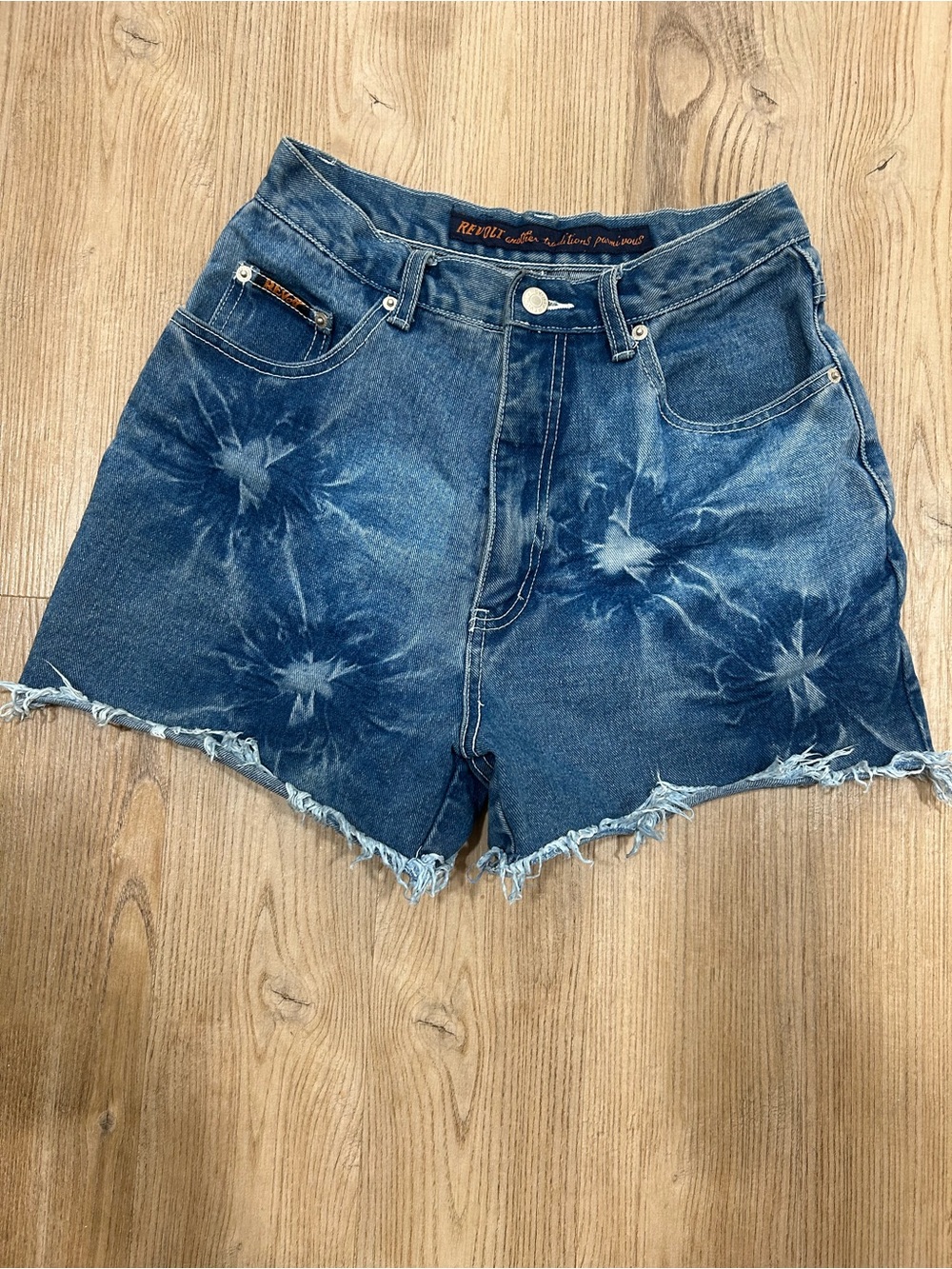 Vintage 90s Revolt Starburst Tie Dye Shorts